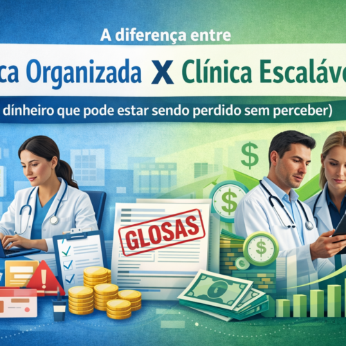 Diferença entre clínica organizada e clínica escalável na gestão financeira