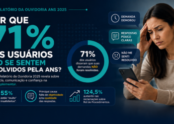 Relatório da Ouvidoria da ANS revela que 71% dos usuários não se sentem resolvidos e aponta crise de confiança na saúde suplementar brasileira.